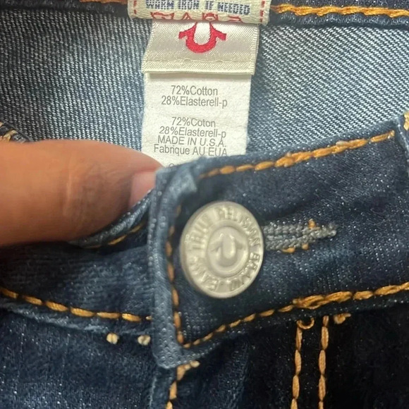 Women’s Tru Religion Dark Wash Straight Leg Jeans size 26 - Picture 3 of 6